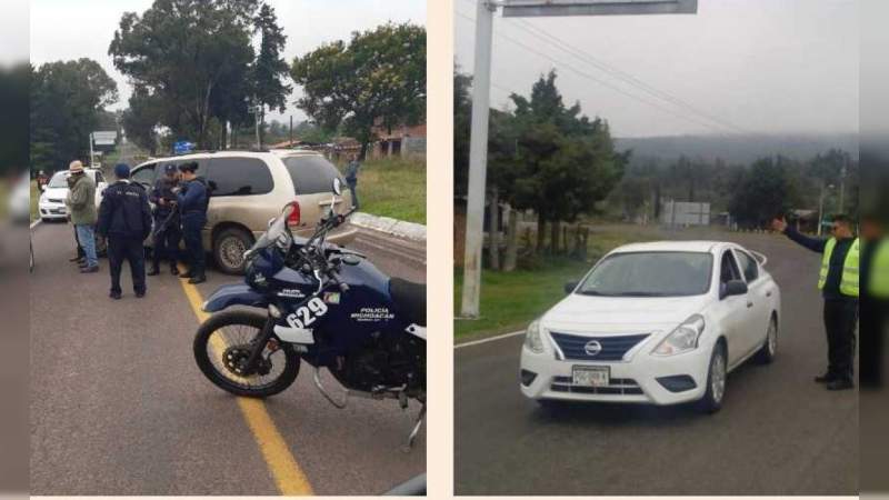 Bloquean la carretera Quiroga-Zacapu - Noventa Grados
