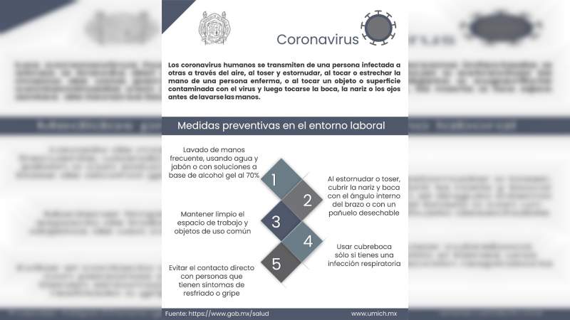 Lanza UMSNH estrategia de prevención en contra del COVID-19 - Foto 2 