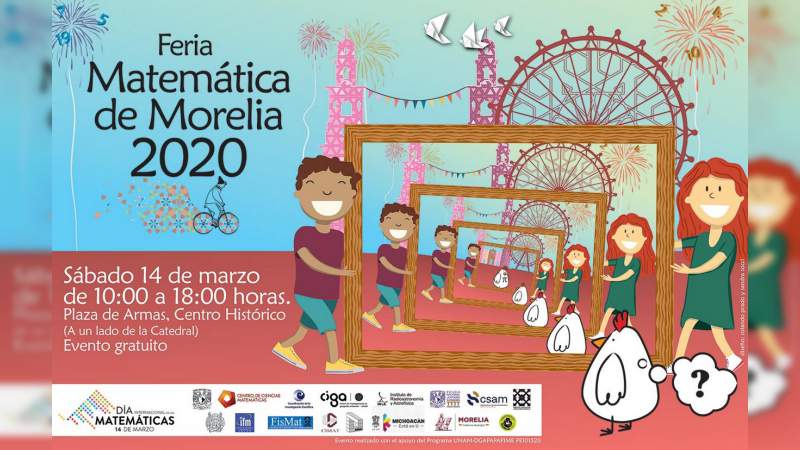 UNAM Campus Morelia invita a la Feria Matemática de Morelia 2020 - Foto 1 