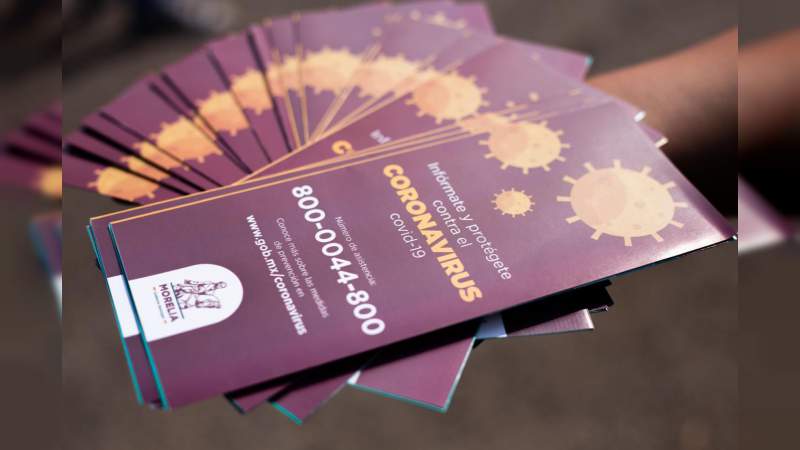 Por el COVID-19, en tenencias y comunidades se reparten folletos preventivos 