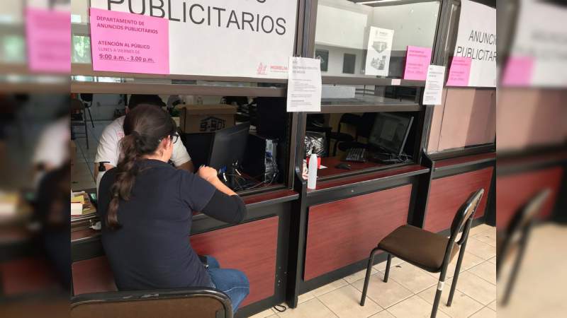 Gobierno de Morelia amplía plazo para tramitar licencias de anuncios publicitarios 