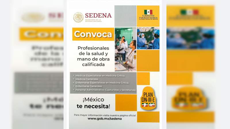 ¿Eres médico o enfermera? La SEDENA te necesita y te puede contratar 
