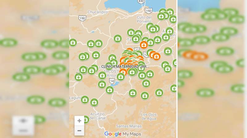 Lanza Gobierno de Morelia mapa interactivo para detección de hospitales y centros de salud 