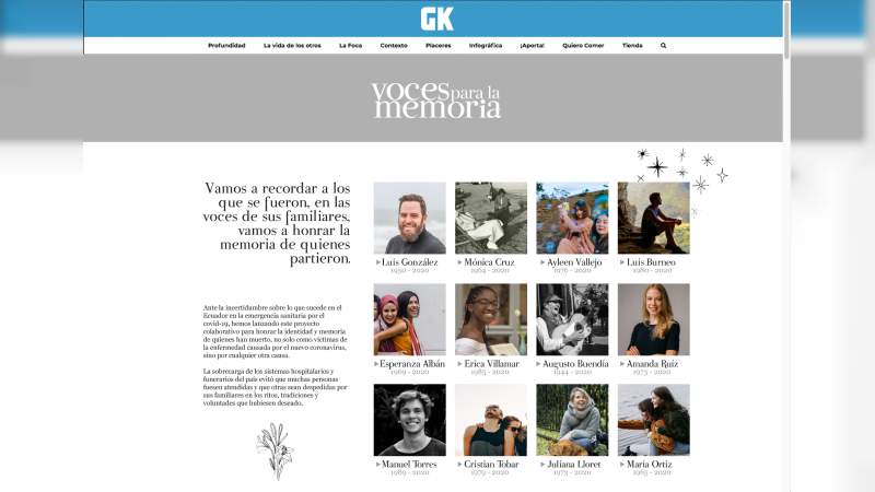 Crean memorial virtual, para recordar a las víctimas de coronavirus en Ecuador 