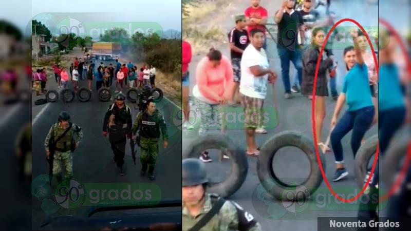 Se registran balaceras en La Huacana y bloqueo carretero en Nueva Italia: Mandan a mujeres a impedir paso de soldados - Foto 0 