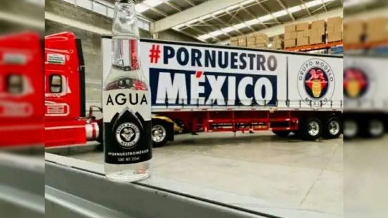 Grupo Modelo dona 100 mil botellas de agua a pacientes de coronavirus en el Estado de México 