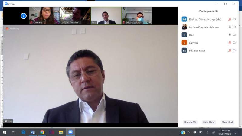 Sostiene Rector Raúl Cárdenas reunión a distancia con funcionarios de la SEP - Foto 0 