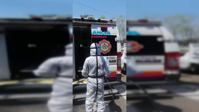Gobierno de Morelia, realizó labores de sanitización a oficinas y unidades de Protección Civil y Bomberos Municipal - Foto 0 
