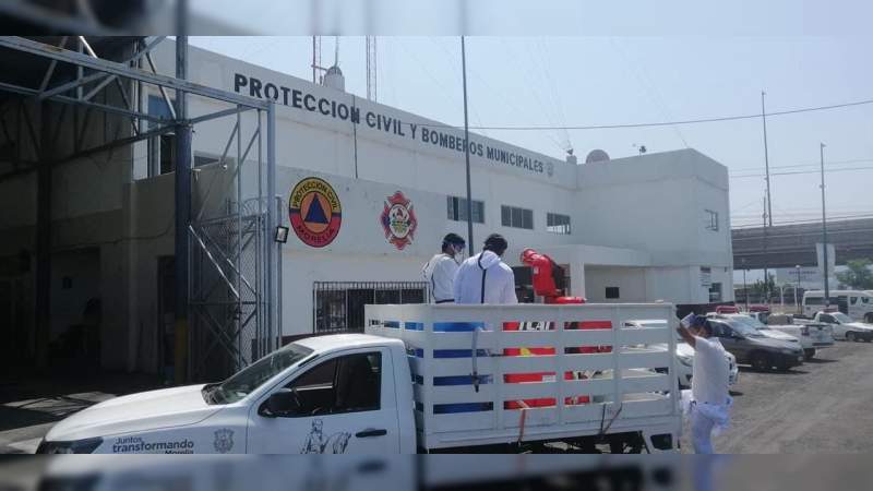 Gobierno de Morelia, realizó labores de sanitización a oficinas y unidades de Protección Civil y Bomberos Municipal - Foto 1 