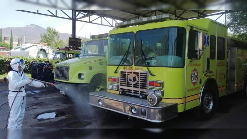 Gobierno de Morelia, realizó labores de sanitización a oficinas y unidades de Protección Civil y Bomberos Municipal - Foto 3 