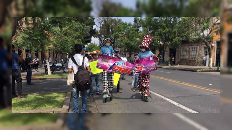 Trabajadores del espectáculo se manifiestan este lunes en Morelia 