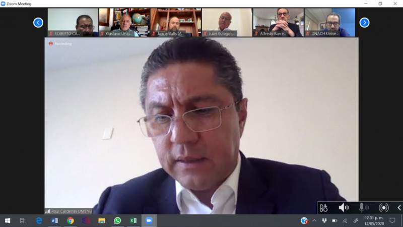 Expone rector Raúl Cárdenas retos de la UMSNH ante la contingencia sanitaria  - Foto 0 