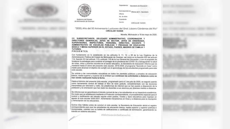 Ciclo escolar concluirá en casa el 3 de julio por disposición de la SEP 