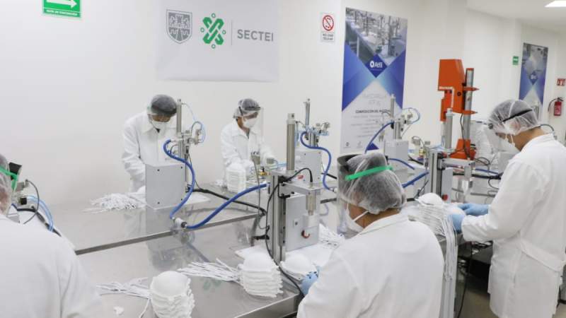 Nueva fábrica de mascarillas N95, en la Ciudad de México, con una inversión de 31.5 millones de pesos 