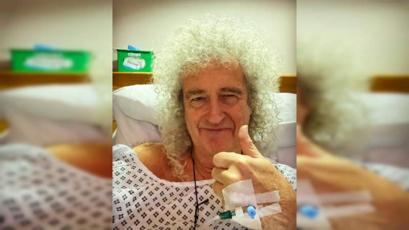 Tras sufrir ataque al corazón, guitarrista de 'Queen' se encuentra en recuperación 