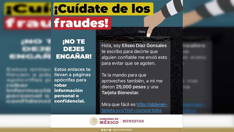 Alerta Bienestar Michoacán sobre fraudes en redes sociales - Foto 0 
