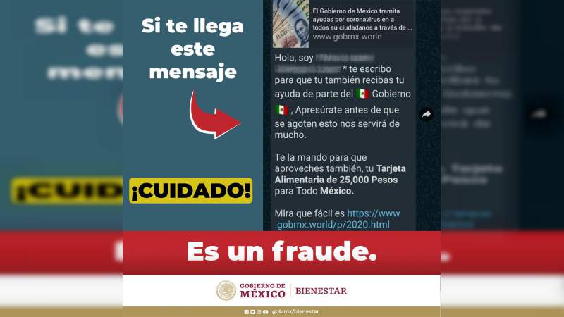 Alerta Bienestar Michoacán sobre fraudes en redes sociales - Foto 1 