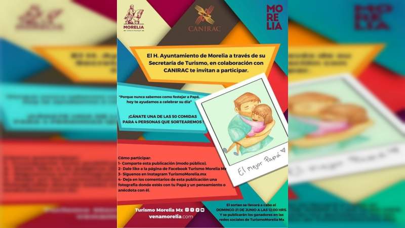 SECTUR Morelia y CANIRAC suman esfuerzos para llevar regalos para el día del padre 