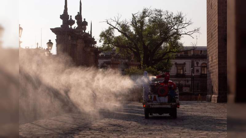 Continúa Gobierno de Morelia sanitizaciones ante COVID-19 