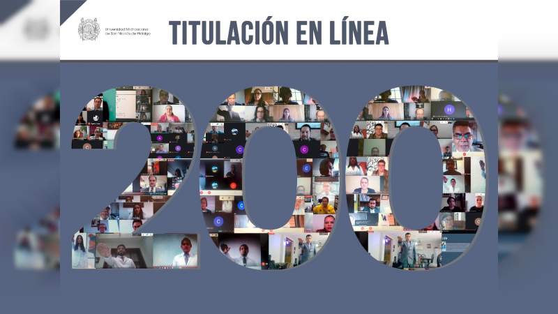UMSNH registra la titulación en línea número 200  