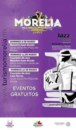 Invitan a conciertos por el Jazztival 2016, en Morelia 
