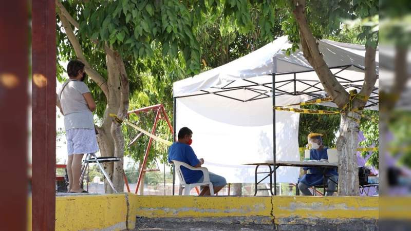 En 3 semanas la unidad móvil para la detección de COVID-19, ha tomado 220 muestras y esta semana continuara su recorrido por Apatzingán 