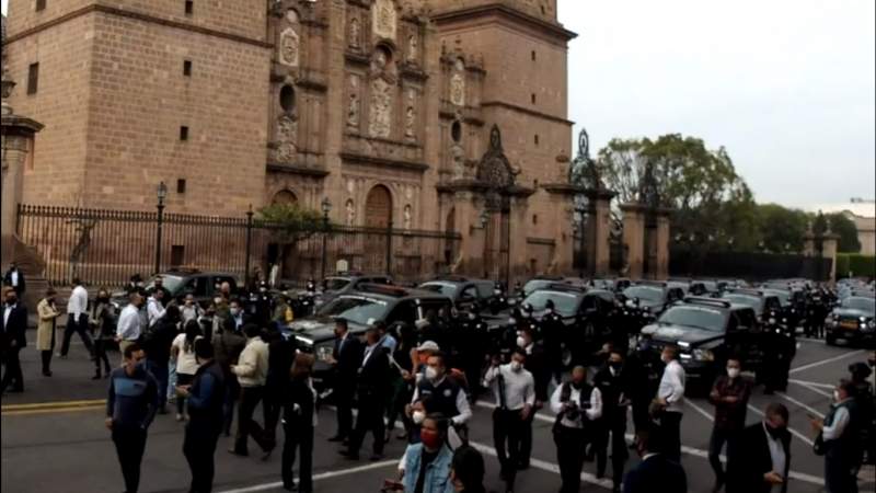 Silvano Aureoles no se cansa de eventos masivos en el Centro Histórico de Morelia pese al coronavirus