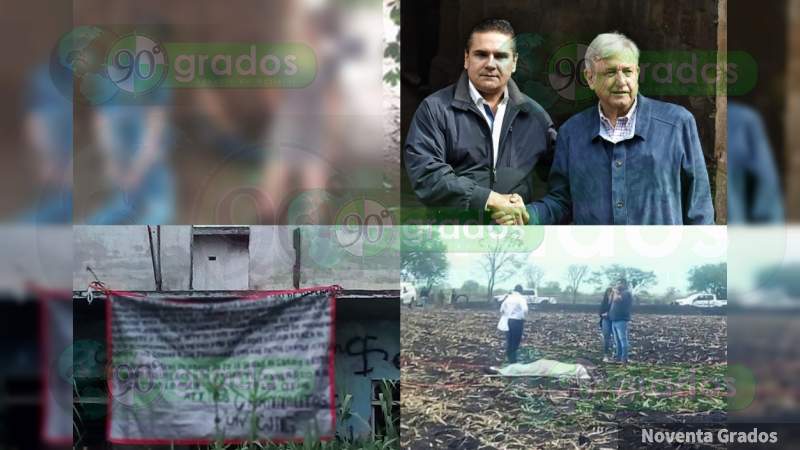 Narcomantas y seis asesinatos en Michoacán, un día antes de la visita de López Obrador y el Gabinete de Seguridad 