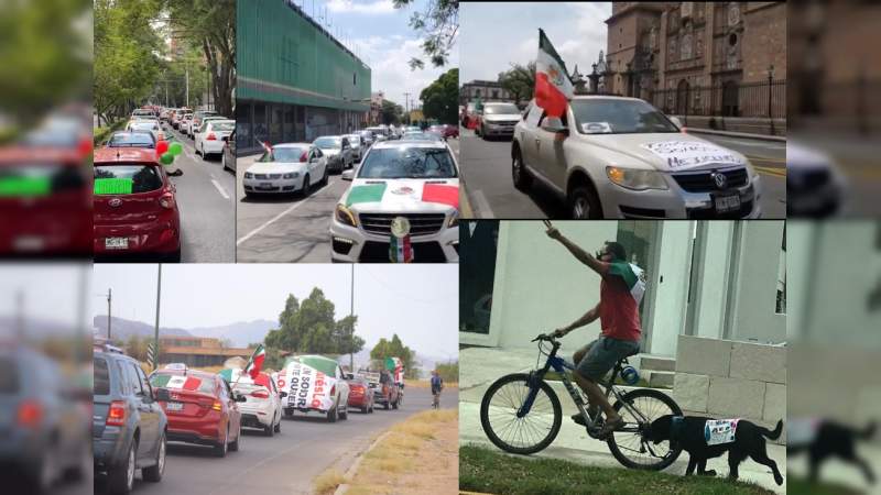 Caravanas Anti - AMLO desfilan en Morelia, Guadalajara, Puebla, Irapuato y Hermosillo