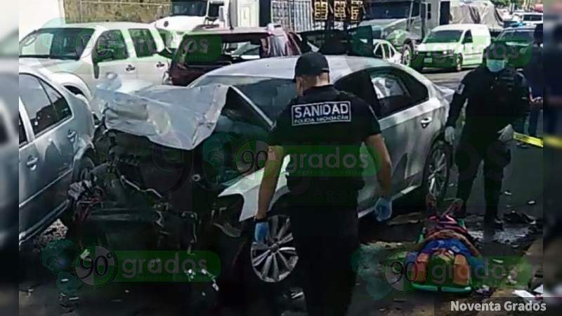 Choque múltiple en Morelia, Michoacán deja al menos tres heridos