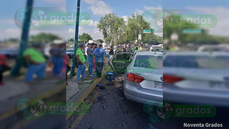Choque múltiple en Morelia, Michoacán deja al menos tres heridos