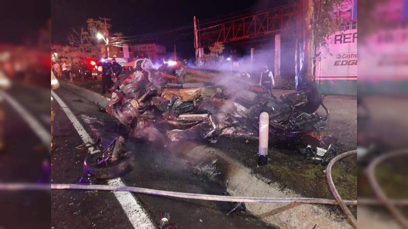 Aumenta a cinco el número de muertos tras accidente en Morelia, Michoacán