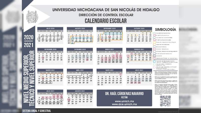 Consejo Universitario de la UMSNH aprueba calendario escolar 2020-2021