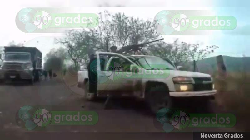 Con camión “monstruo” y ametralladora calibre 50, CJNG se graba enfrentado a Carteles Unidos en Michoacán