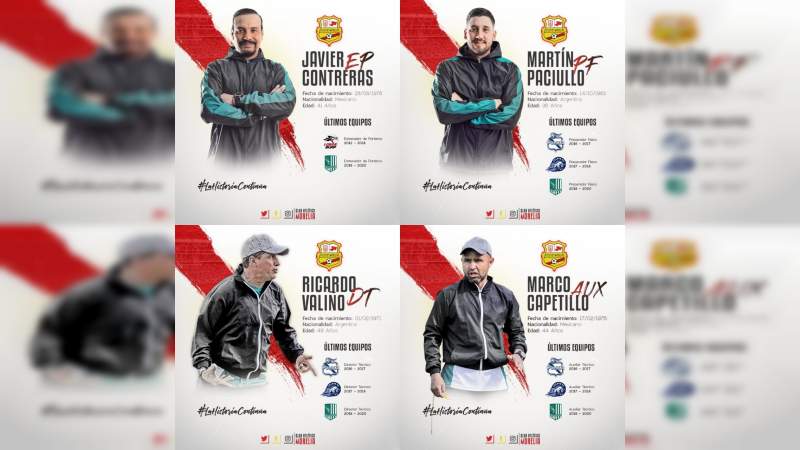 Con Valiño a la cabeza, Atlético Morelia oficializó la conformación de su cuerpo técnico