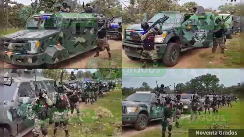 Grupo Élite del CJNG presume ejército de sicarios y camiones blindados 