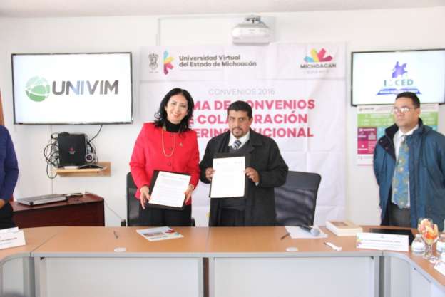 Universidad Virtual firma convenio de colaboración con el Instituto Michoacano de Ciencias de la Educación  - Foto 2 