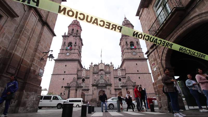 Catedral de Morelia permanecerá cerrada del 9 al 14 de agosto, al contagiarse de Covid-19 un empleado 