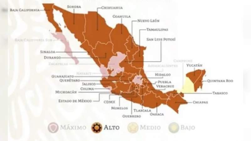 Campeche, primer estado en pasar a amarillo en el semáforo Covid-19 