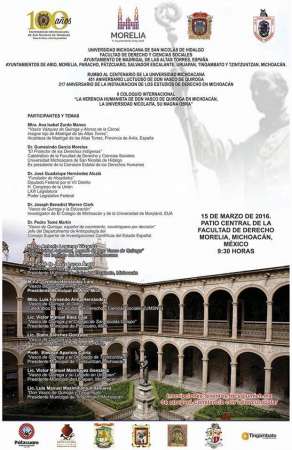 Rendirá Universidad Michoacana homenaje a Vasco de Quiroga 