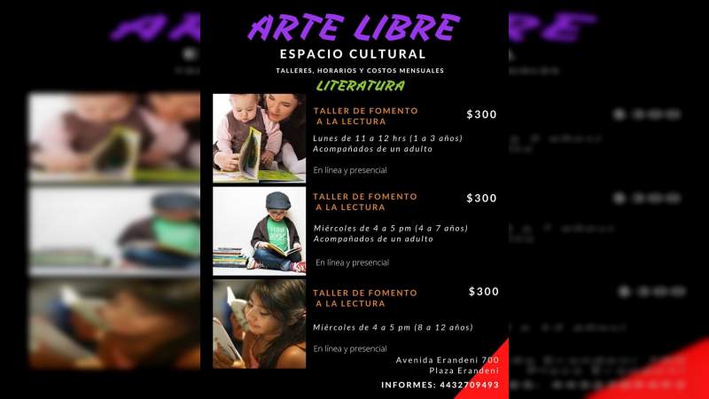 Talleres de música, yoga, danza, literatura y teatro, en Espacio Libre