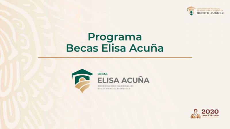 Presentan Becas Elisa Acuña para estudiantes de Educación Superior