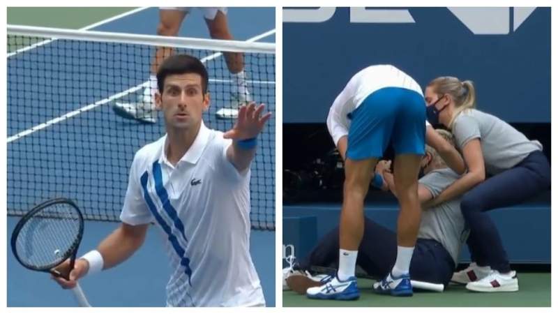 El tenista Novak Djokovic es descalificado del US Open por pegarle un pelotazo a una jueza 