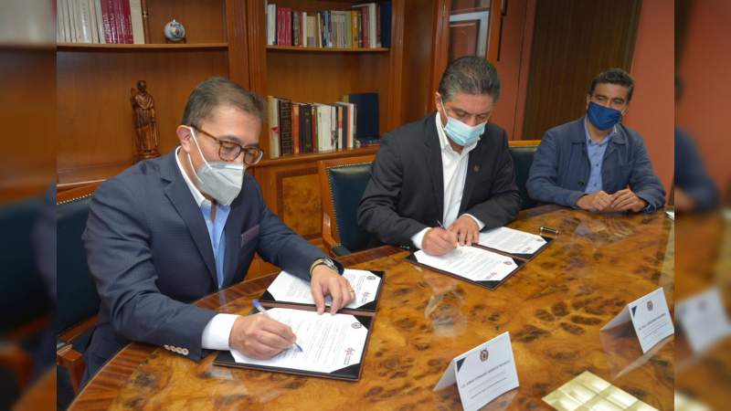 Signa Rector Rául Cárdenas carta de intención para fortalecer agenda digital nicolaita