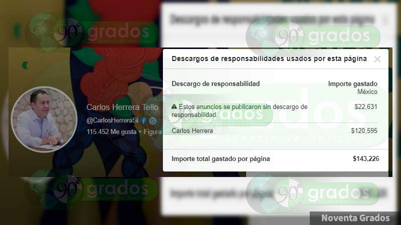 En plena crisis Secretario de Gobierno de Michoacán gasta miles de pesos para proyectar su imagen