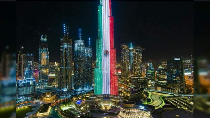 Dubai se iluminó con los colores de México 