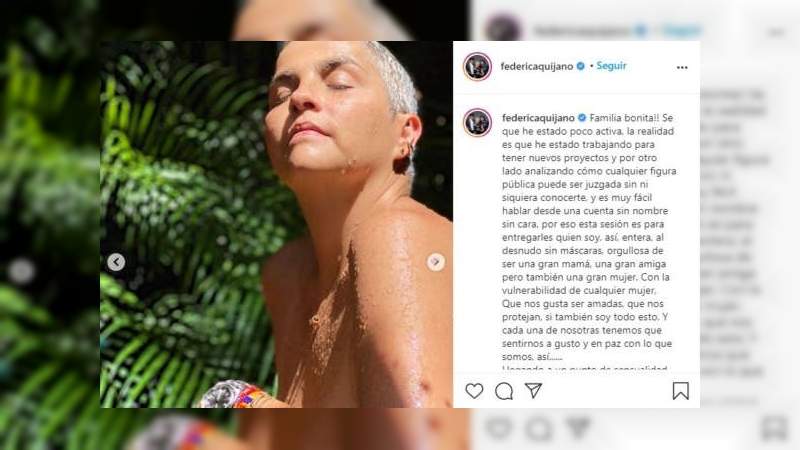 Federica de Kabah posa desnuda y manda un emotivo mensaje 