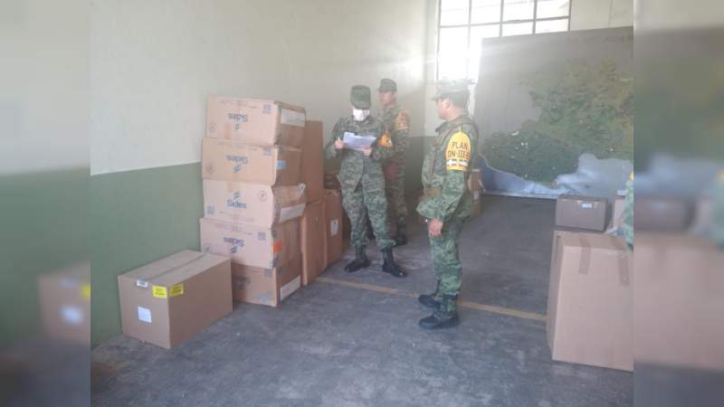 Recibe la 43 Zona Militar insumos médicos para combatir al COVID-19