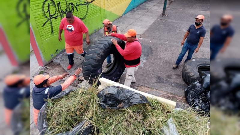 Intensifica Gobierno de Morelia Jornadas de Limpieza y Fumigación en áreas públicas del municipio 