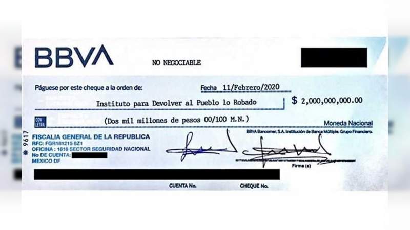 INDEP "rebota" cheque con cuál se pagaría la rifa del avión presidencial 